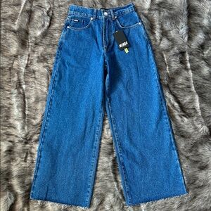 NWT Minga London Extra Wide Leg Jeans Y2K Style Women’s Size 24